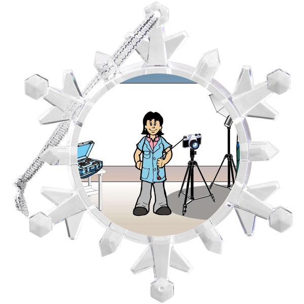 Printed Perfection Personalized Photographer - Female Christmas Bulb